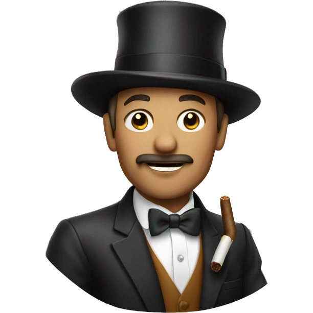 rich man with cigar emoji