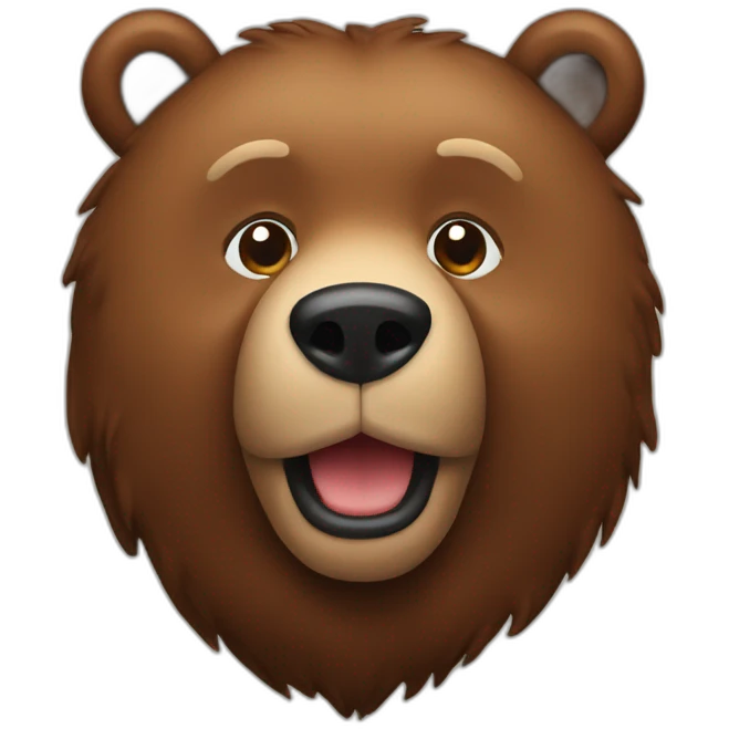 a brown bear is streaming emoji
