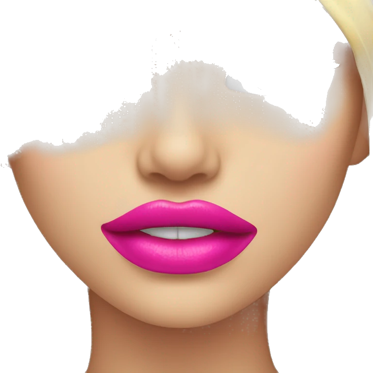 Pink lipstick  emoji