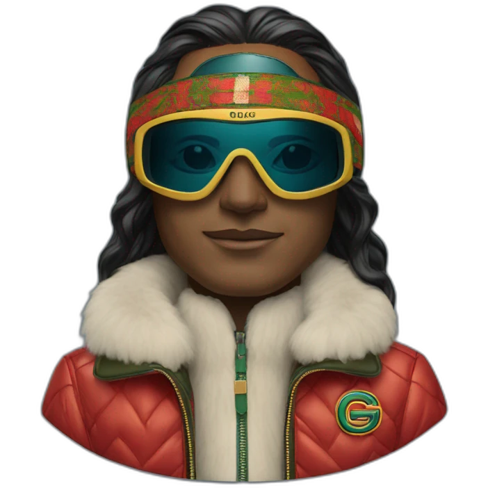 chief wearing gucci ski goggles emoji