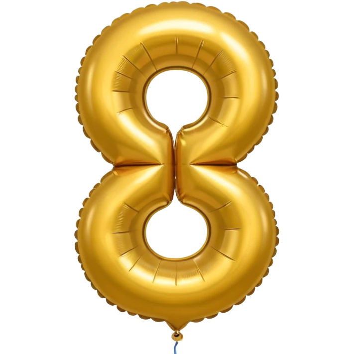 Gold baloon number 6 emoji