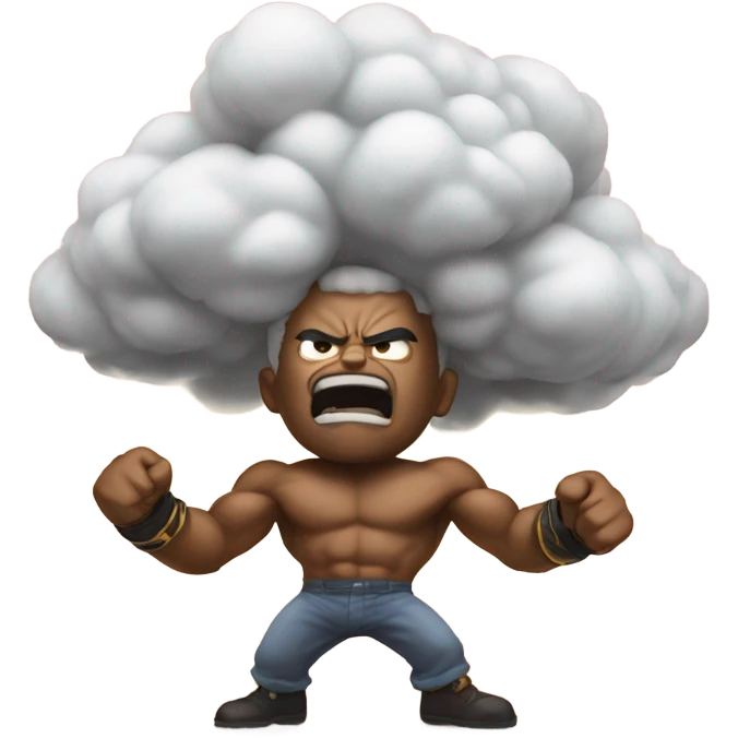 Tussling fighting cloud  emoji