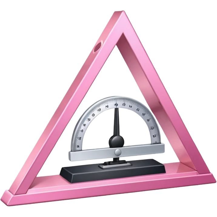 mac os icon Architect's scale, protractor, triangle, pink emoji