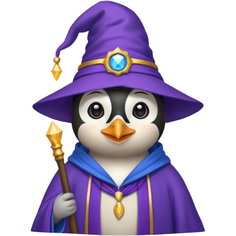 Penguin Wizard emoji