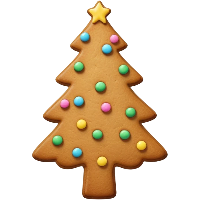 gingerbread cookies in the form of a Christmas tree emoji