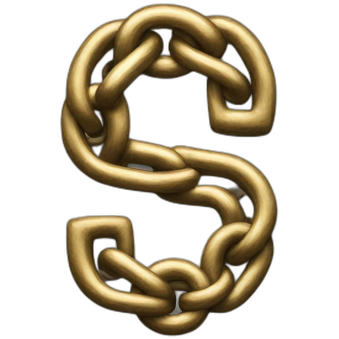 A chain with letter E emoji