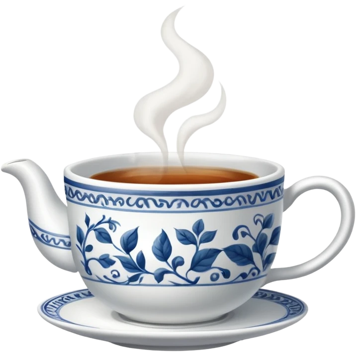 A teacup with hot tea  emoji