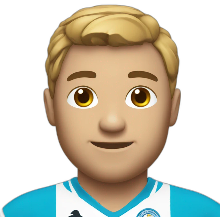 Personnage avec le maillot de Marseille emoji