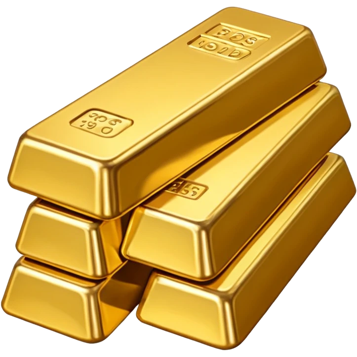 multiple gold bar placed on each other emoji