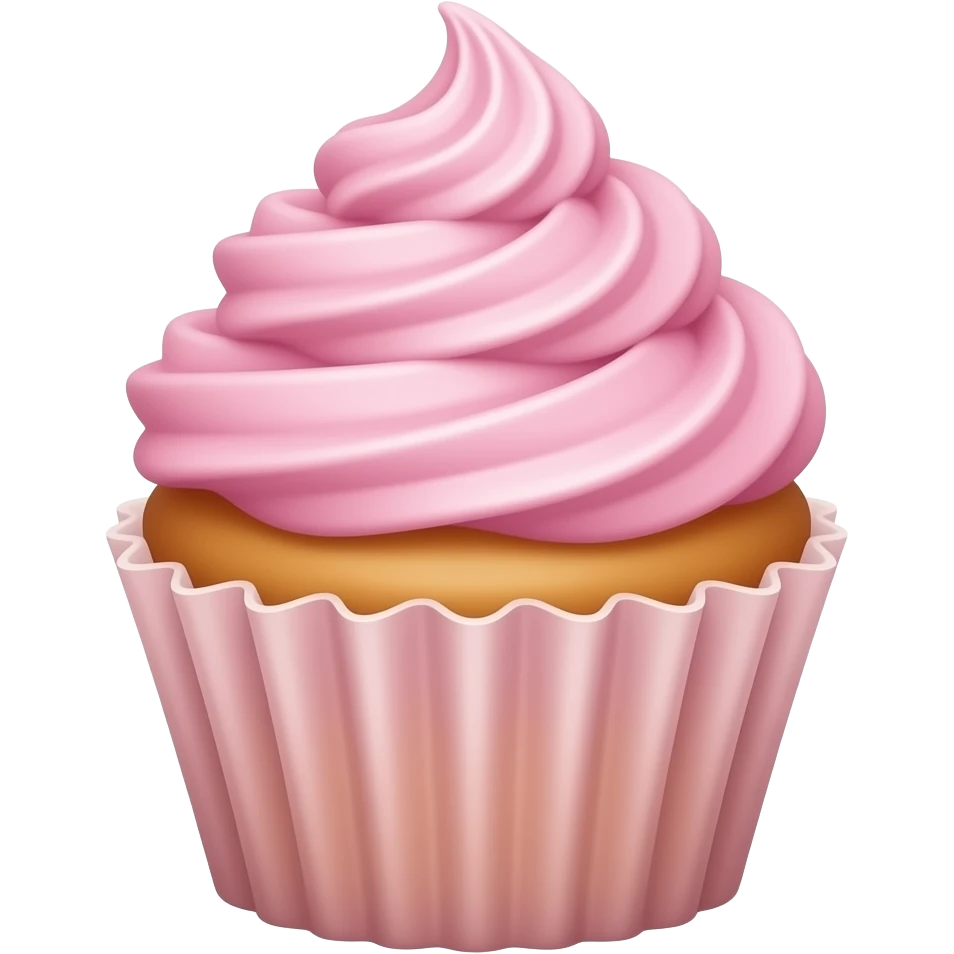 Cupcake with pink icing emoji