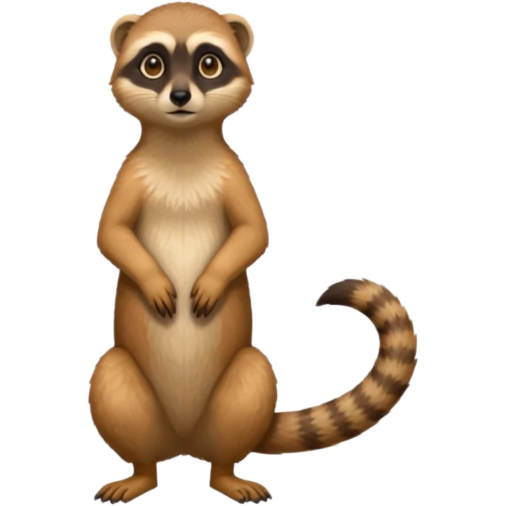 a suricate sitanding up, no background emoji