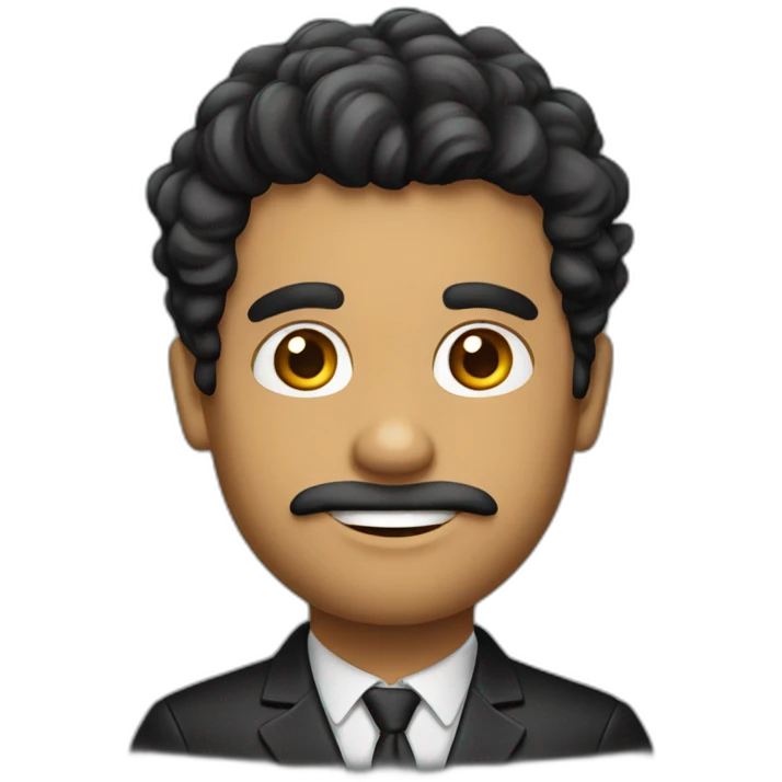 Uomo nero con capelli emoji