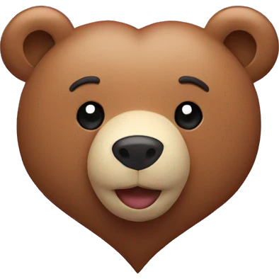 A pink heart with a bear holding it emoji
