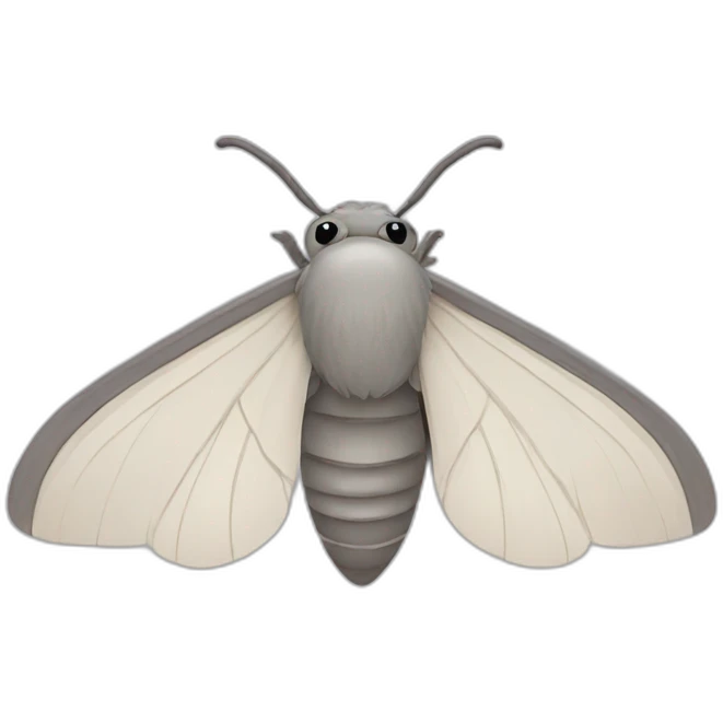 Grey moth with eyes on his wings emoji