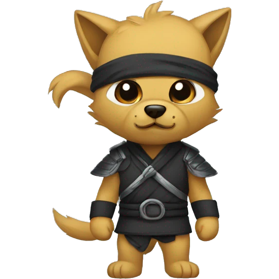 Cão ninja emoji