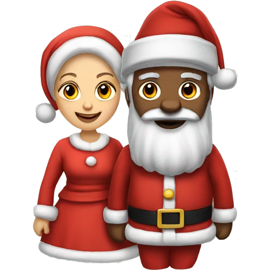 Santa clause and Mrs clause emoji