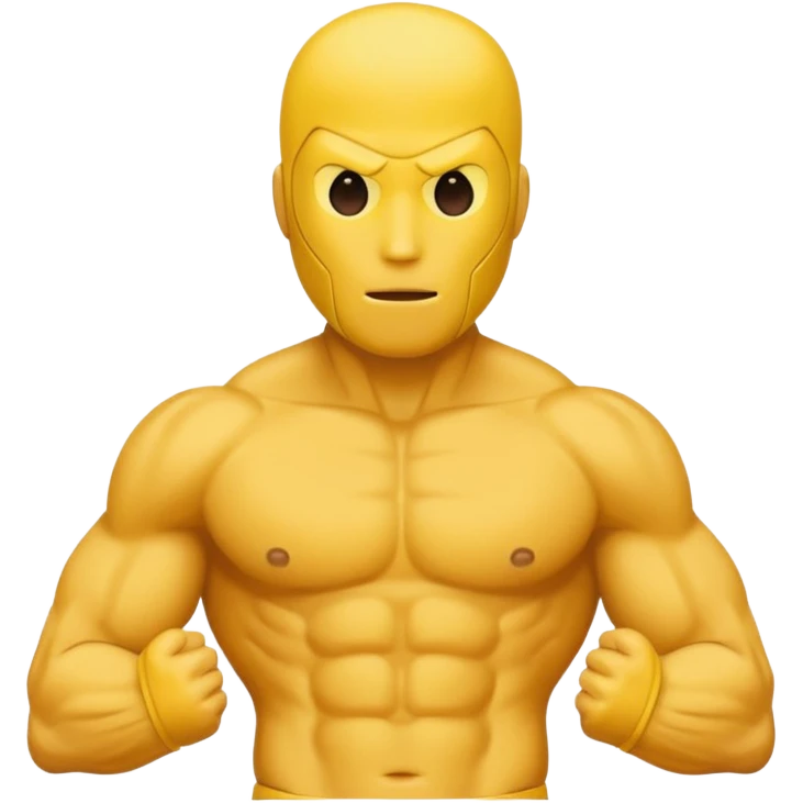 6 pack abs yellow guy no face emoji