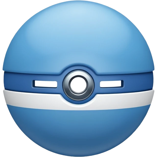 blue pokeball emoji with a white stripe emoji