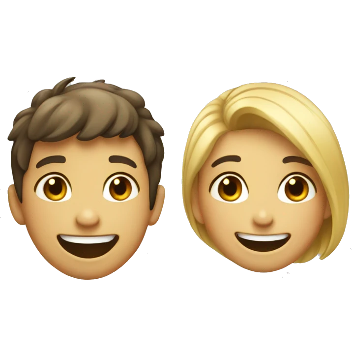 boy and girl laughing emoji