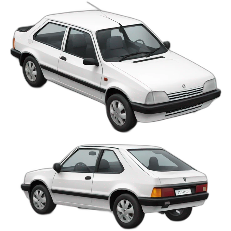 white peugeot 309 emoji