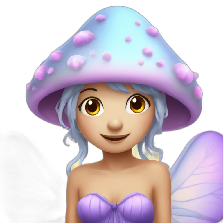 A cute mushroom fairy emoji
