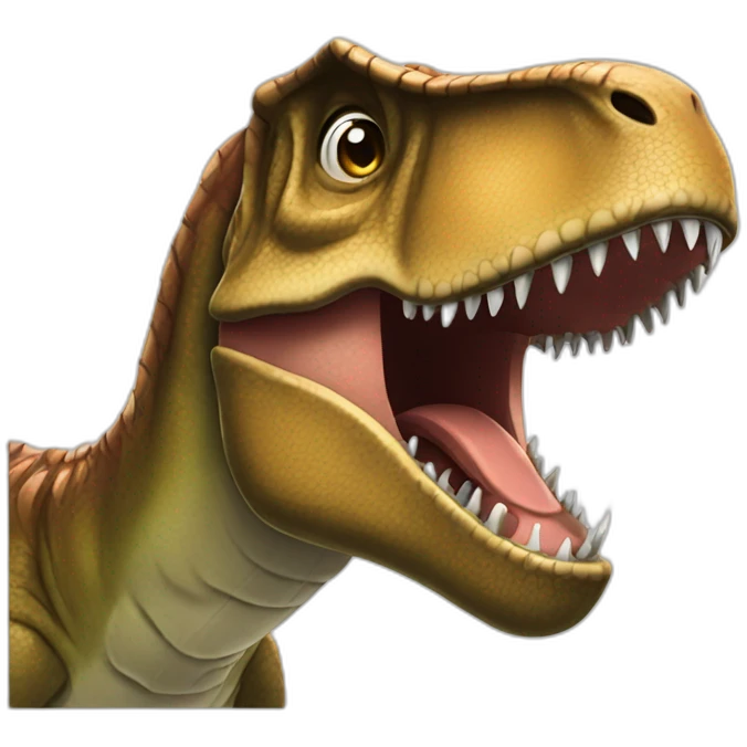 T-Rex with skeats emoji
