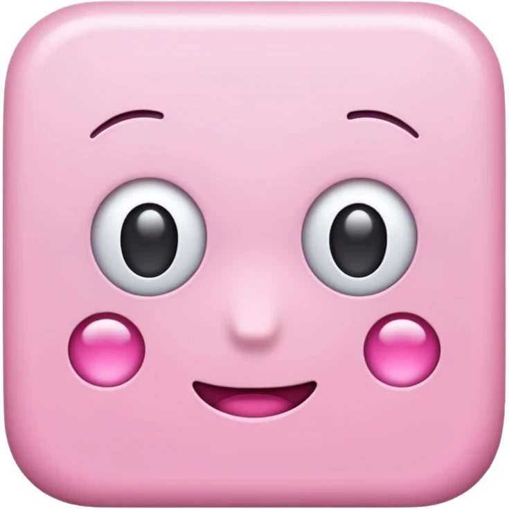 simple girly pink square emoji