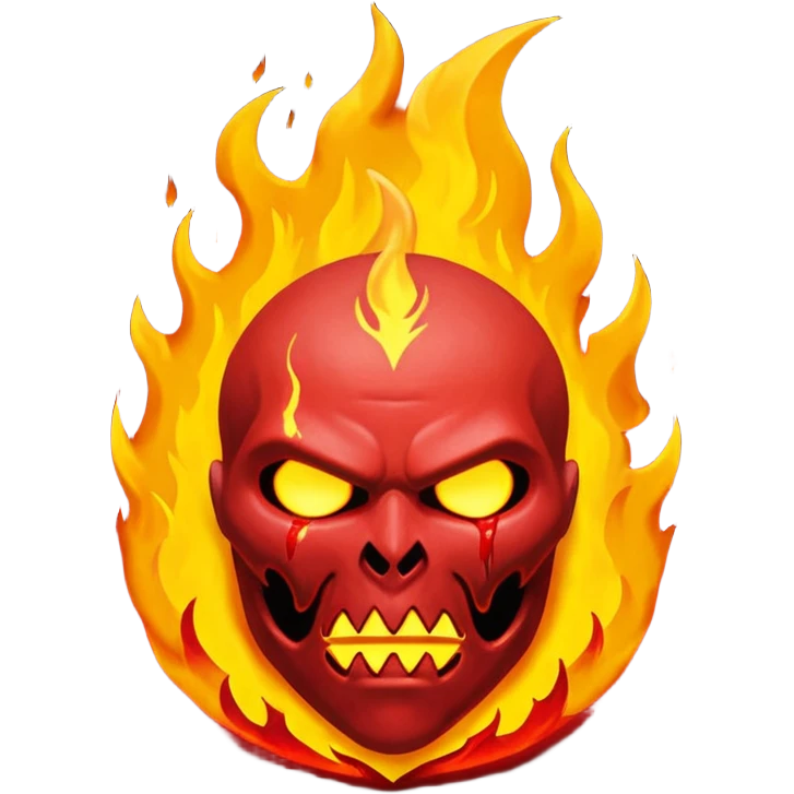 Blood of chaos in god of war with burn fire emoji
