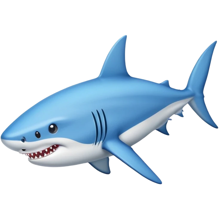 ￼Un tiburón con tenis azules  emoji