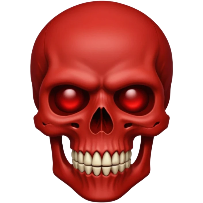 Scary red skull with body emoji