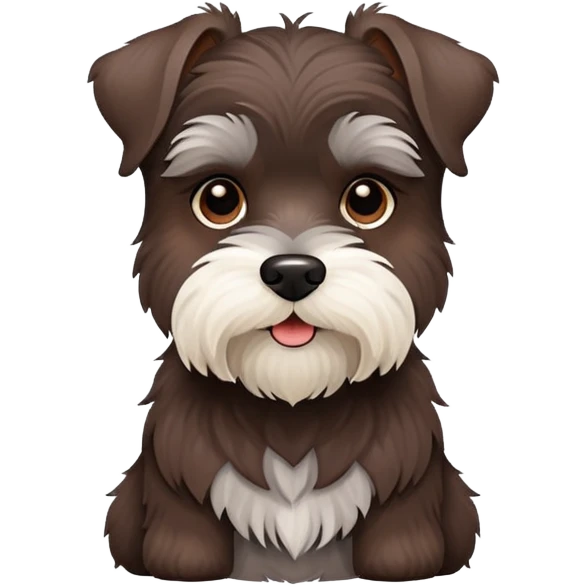 Chocolate and liver schnauzer emoji