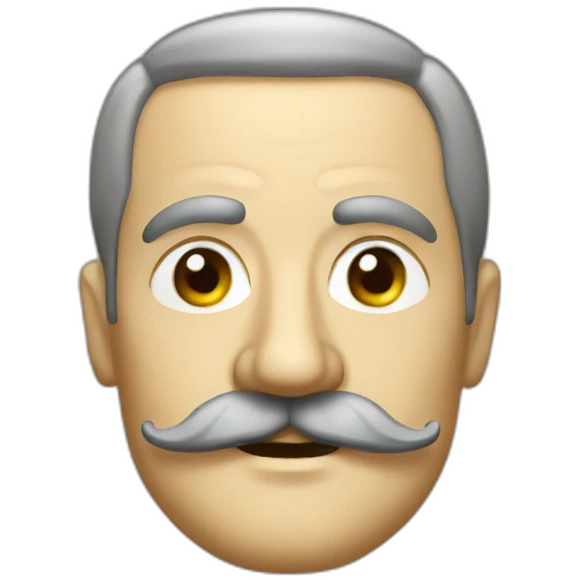world war 2 german leader  with squared moustache emoji