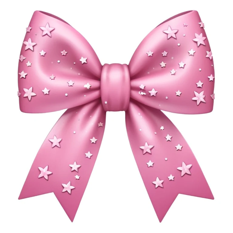sakura bow with tiny stars emoji