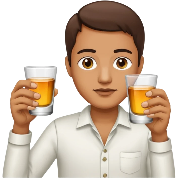 holding hand shot glasses emoji