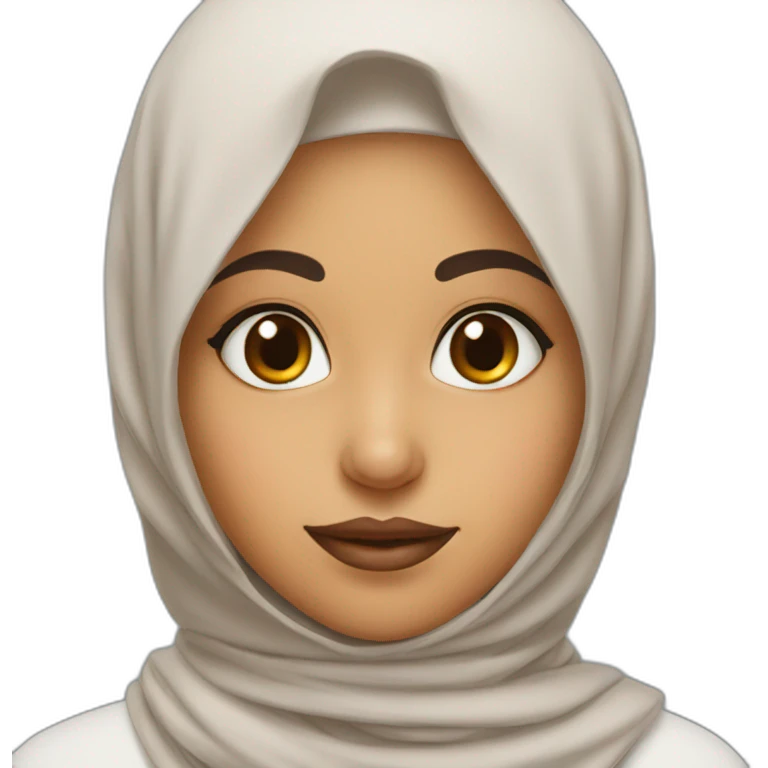 Muslim girl mole on the edge of the nose emoji