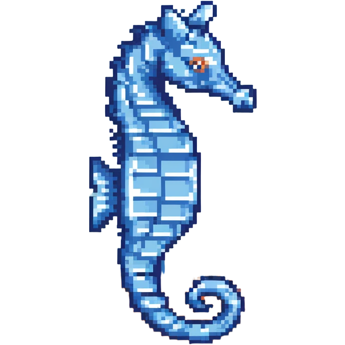 blue seahorse emoji