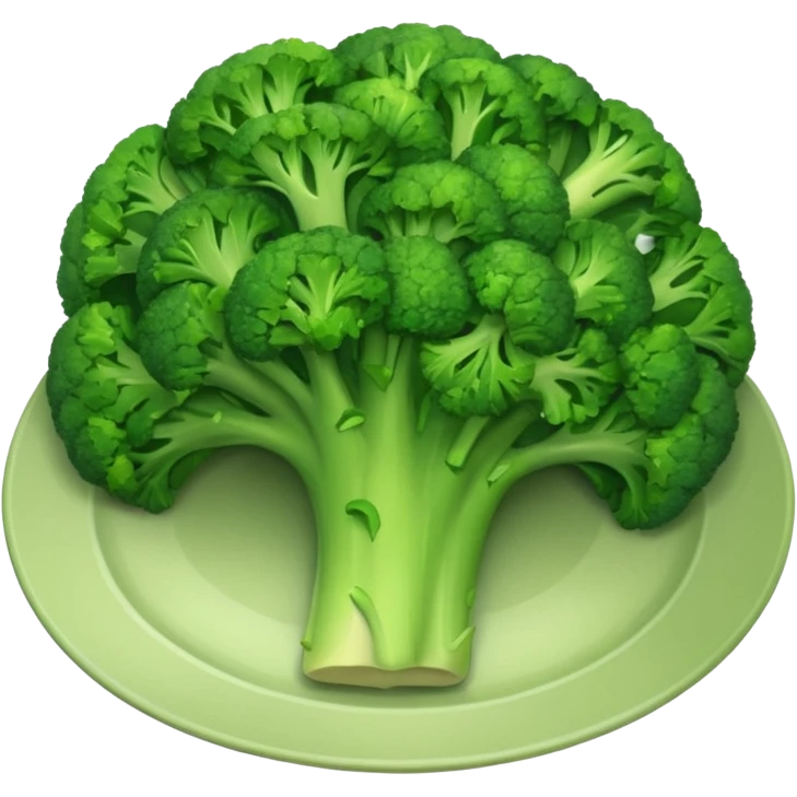 a plate of brocoli chopped up emoji