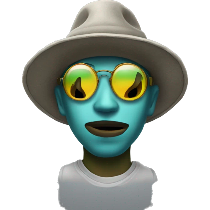 High Stone with face, trippy bucket hat and cali emoji