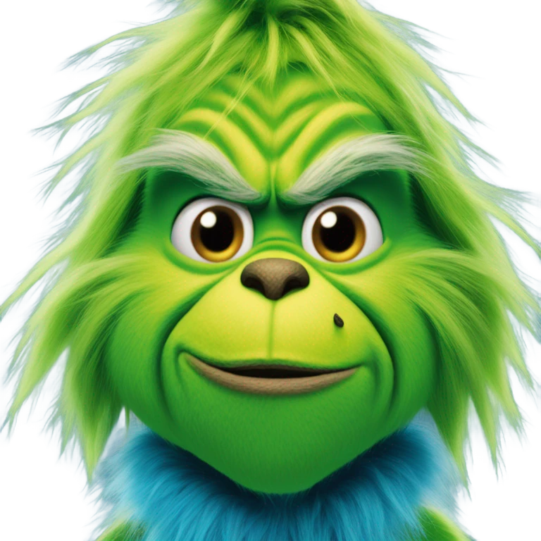 the  color of the grinnches fur is blue  emoji