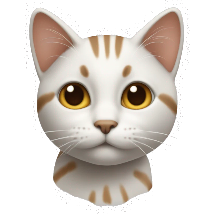 Je voudrais l’emoji d’un chat blanc avec des rayure marron clair  emoji