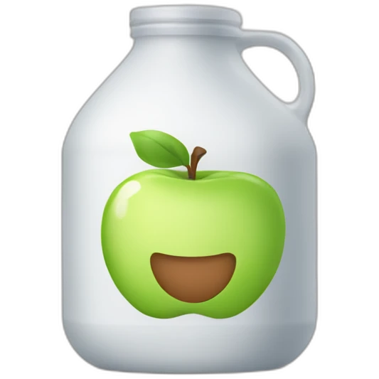 Store plastic Milk jug apple emoji style emoji