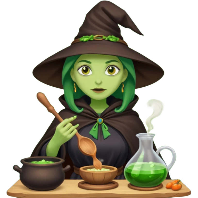 green witch cooking potion emoji