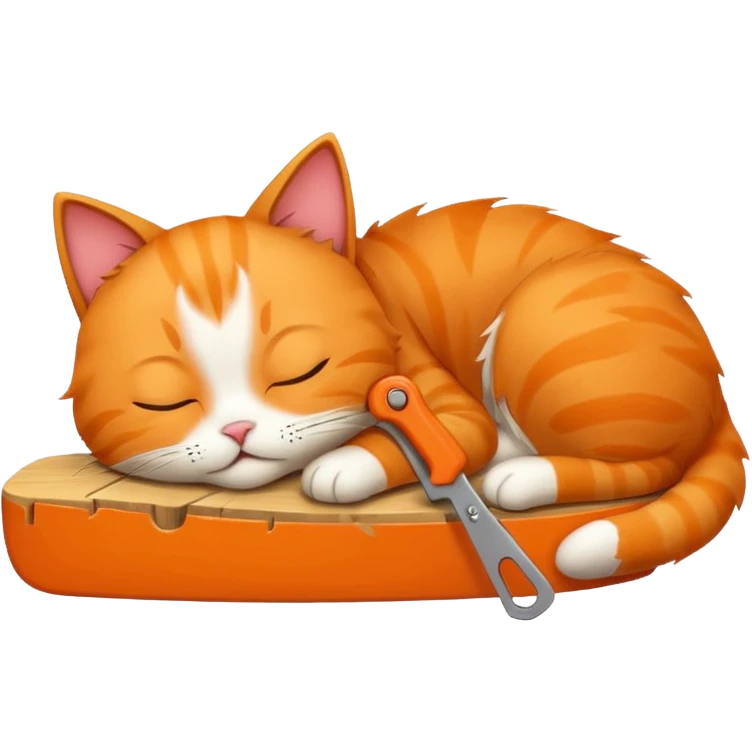 Silly cat sawing zzz’s emoji