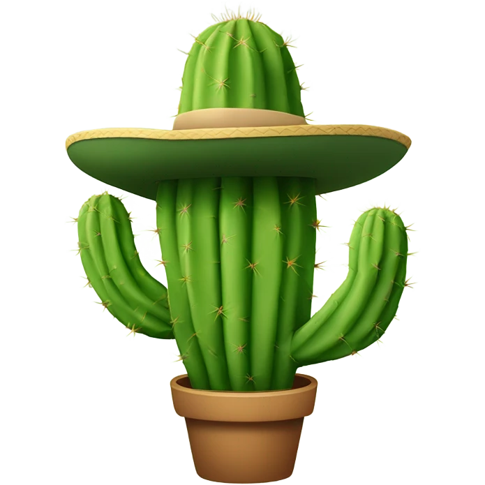 cactus wearing a hat emoji