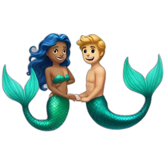 Mermaid and merman emoji