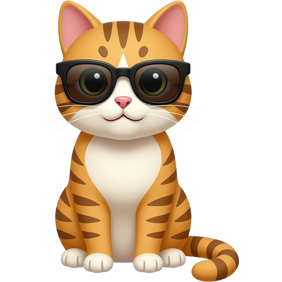 Cat wearing sunglasses emoji