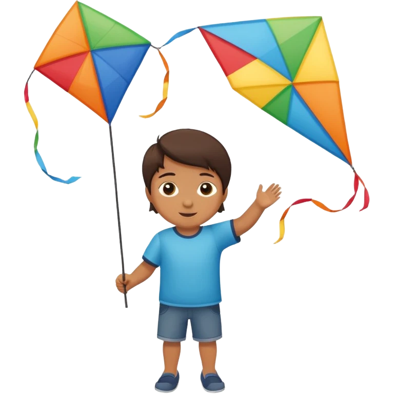 child with kite,Kite Flyers, big kite. emoji