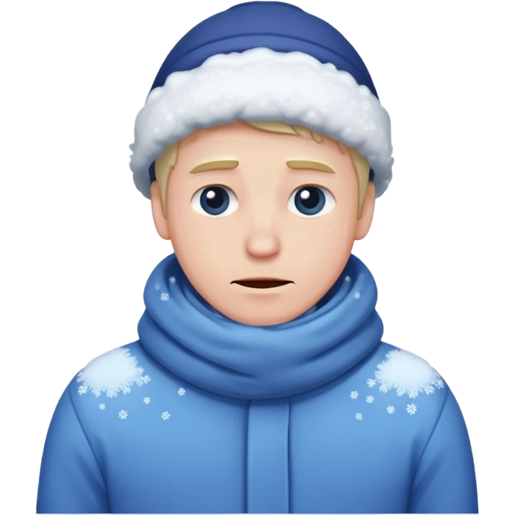 a man covered with snow emoji