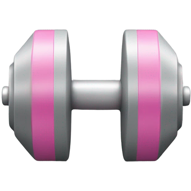 dumbbells gray-pink emoji