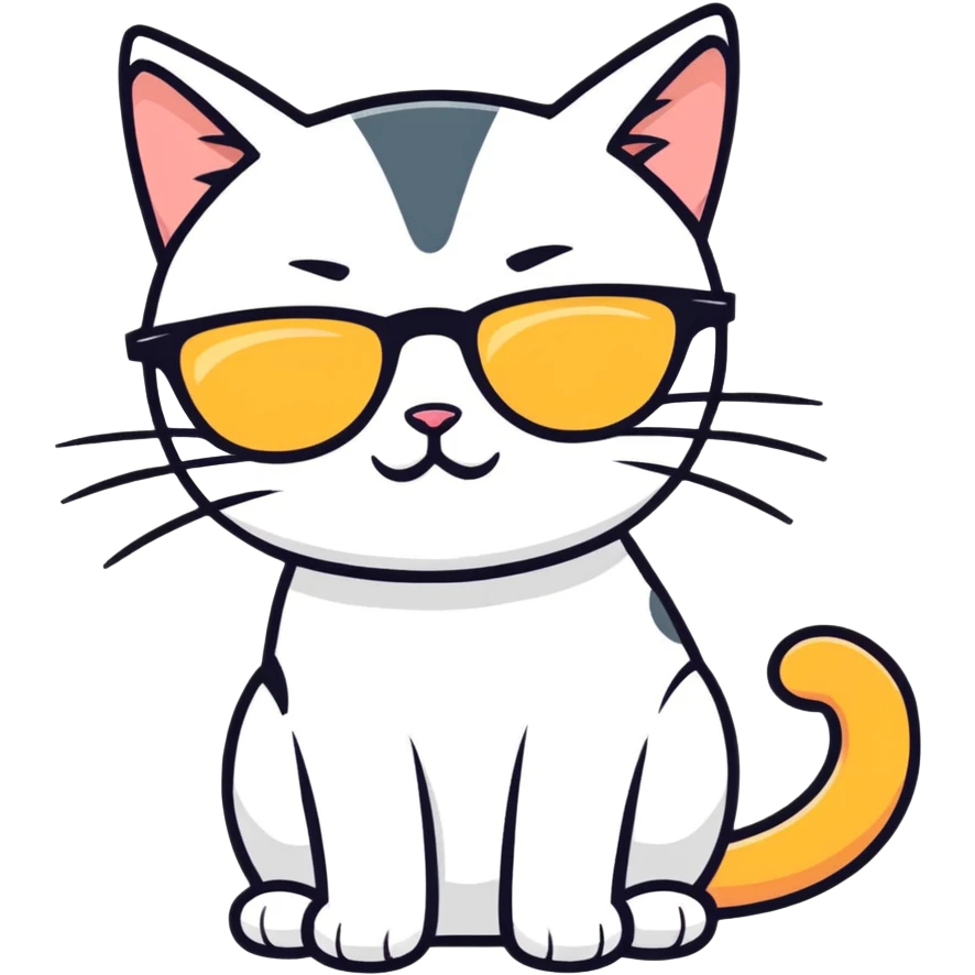 Cat with sunglasses emoji